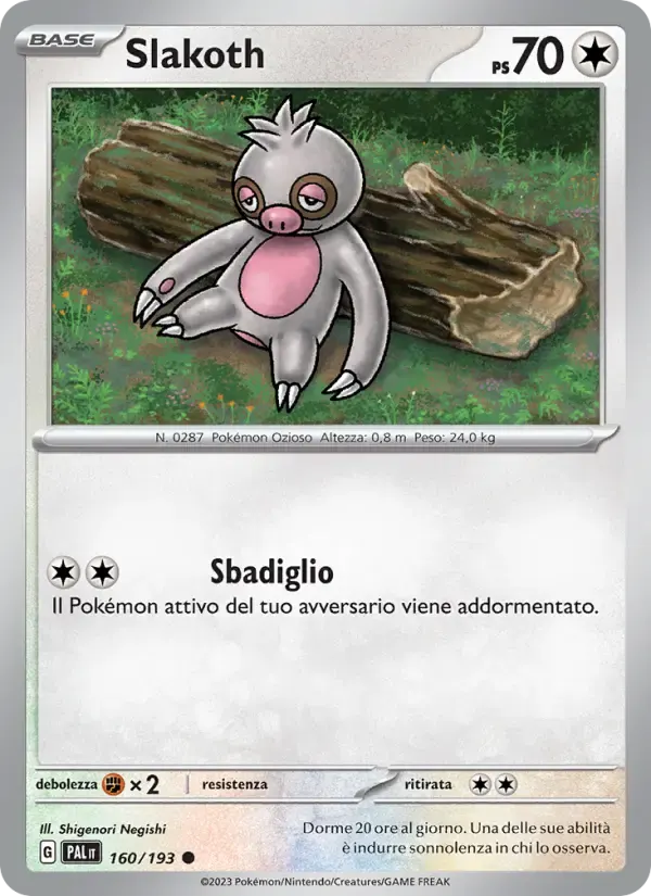 Slakoth — Evoluzioni a Paldea 160 Italian Pokémon card