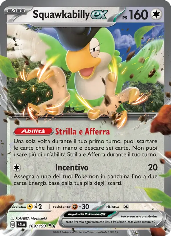 Squawkabilly-ex — Evoluzioni a Paldea 169 Italian Pokémon card