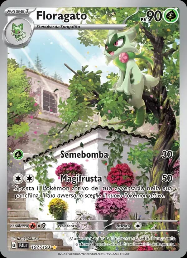 Floragato — Evoluzioni a Paldea 197 Italian Pokémon card