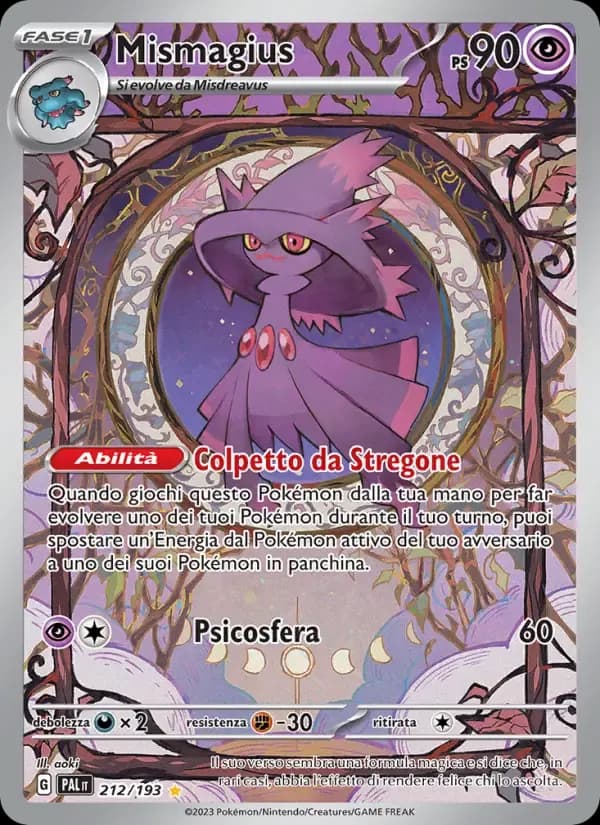 Mismagius — Evoluzioni a Paldea 212 Italian Pokémon card