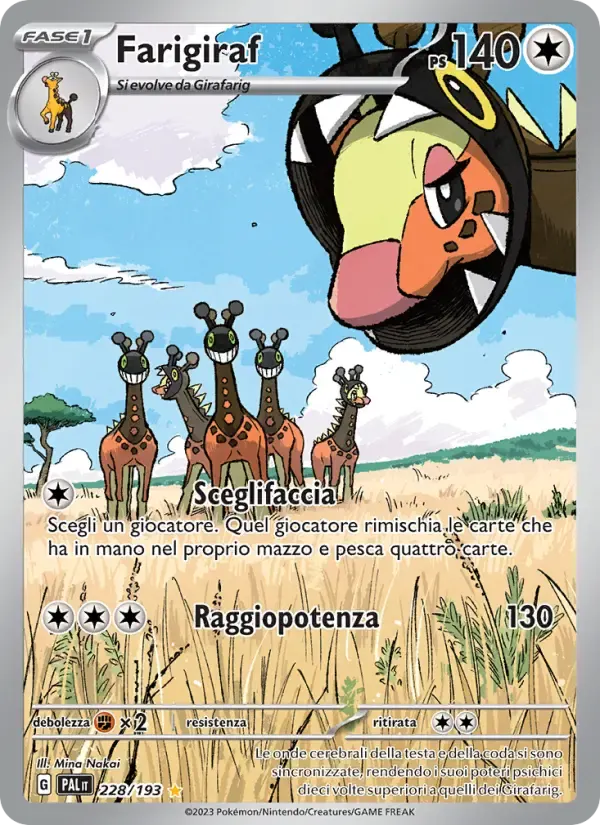 Farigiraf — Evoluzioni a Paldea 228 Italian Pokémon card