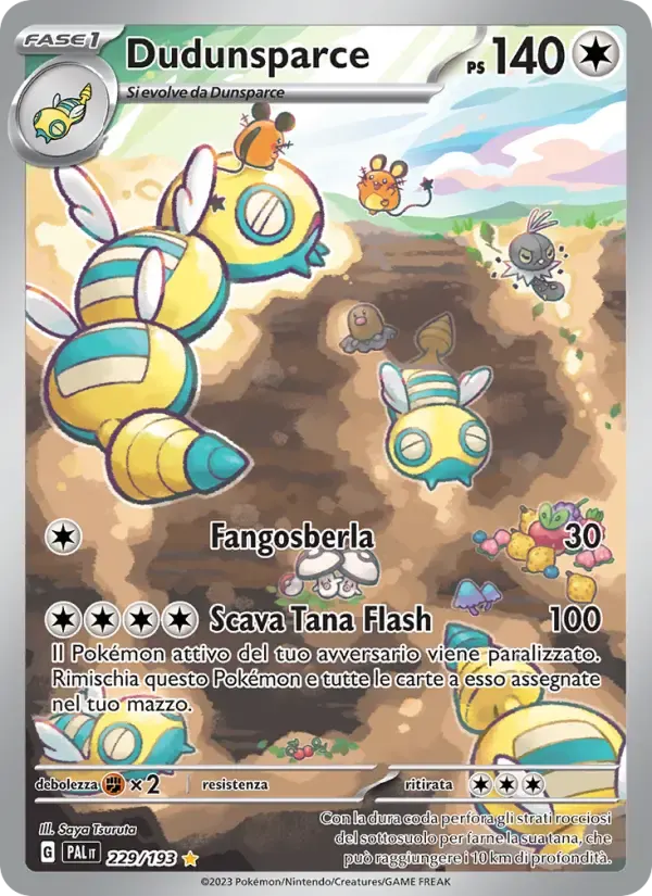 Dudunsparce — Evoluzioni a Paldea 229 Italian Pokémon card
