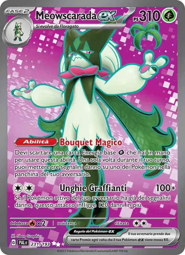 Meowscarada-ex — Evoluzioni a Paldea 231 Italian Pokémon card