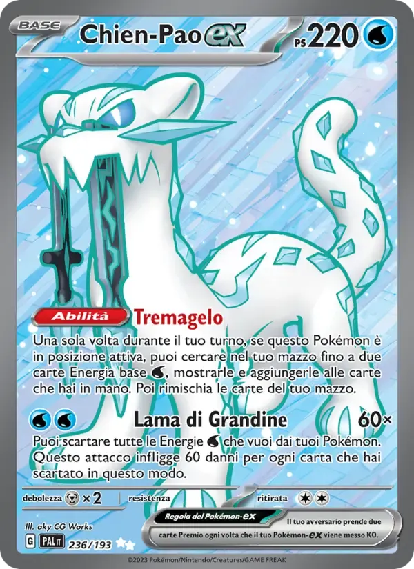 Chien-Pao-ex — Evoluzioni a Paldea 236 Italian Pokémon card