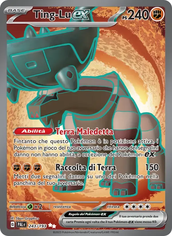 Ting-Lu-ex — Evoluzioni a Paldea 243 Italian Pokémon card