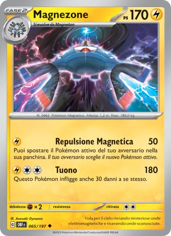 Magnezone — Ossidiana Infuocata 65 Italian Pokémon card