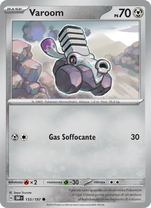 Varoom — Ossidiana Infuocata 155 Italian Pokémon card