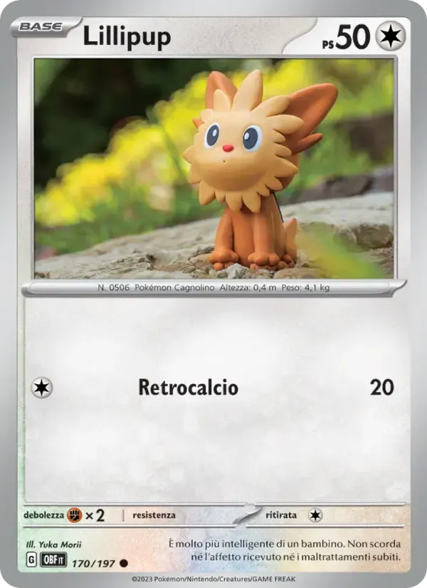 Lillipup — Ossidiana Infuocata 170 Italian Pokémon card