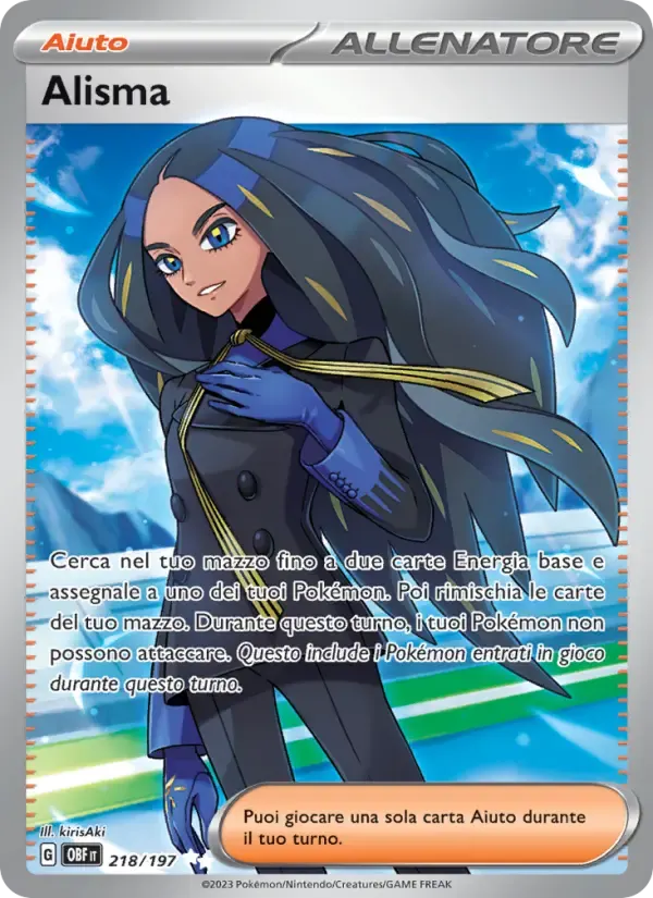 Alisma — Ossidiana Infuocata 218 Italian Pokémon card
