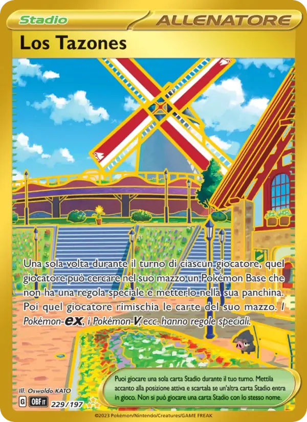 Los Tazones — Ossidiana Infuocata 229 Italian Pokémon card