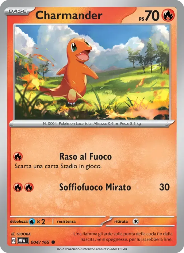 Charmander — 151 4 Italian Pokémon card