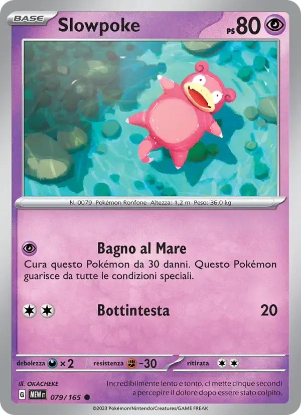 Slowpoke — 151 79 Italian Pokémon card