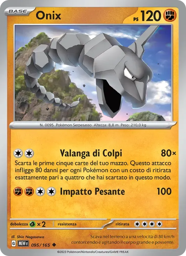 Onix — 151 95 Italian Pokémon card