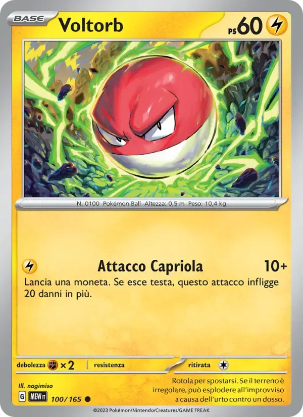 Voltorb — 151 100 Italian Pokémon card