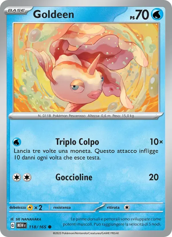 Goldeen — 151 118 Italian Pokémon card