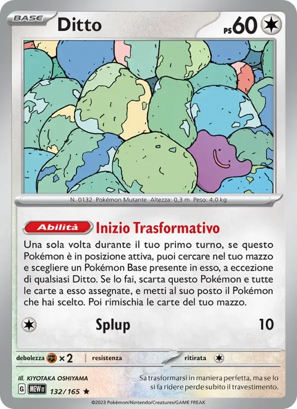 Ditto — 151 132 Italian Pokémon card
