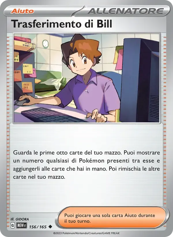 Trasferimento di Bill — 151 156 Italian Pokémon card