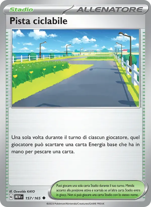 Pista ciclabile — 151 157 Italian Pokémon card