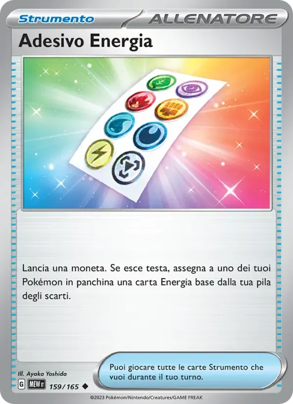 Adesivo Energia — 151 159 Italian Pokémon card