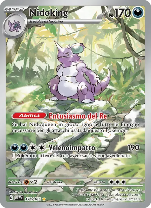 Nidoking — 151 174 Italian Pokémon card