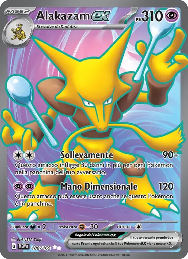 Alakazam-ex — 151 188 Italian Pokémon card