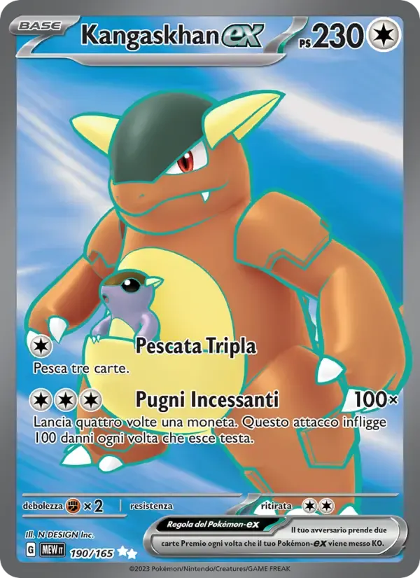 Kangaskhan-ex — 151 190 Italian Pokémon card