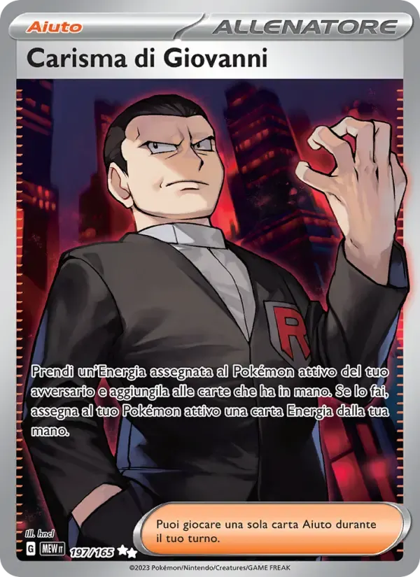 Carisma di Giovanni — 151 197 Italian Pokémon card