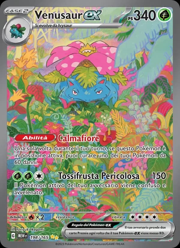 Venusaur-ex — 151 198 Italian Pokémon card