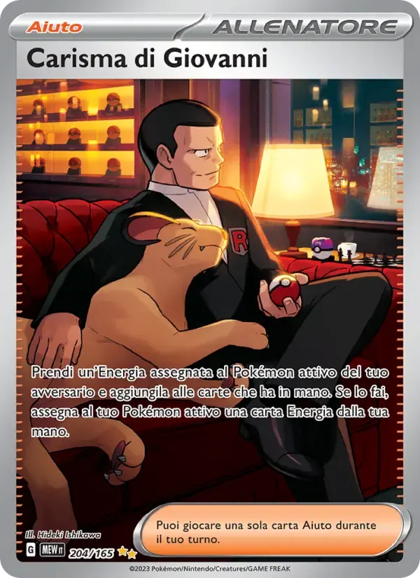 Carisma di Giovanni — 151 204 Italian Pokémon card