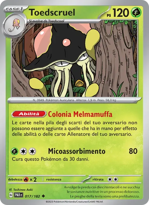 Toedscruel — Paradosso Temporale 17 Italian Pokémon card