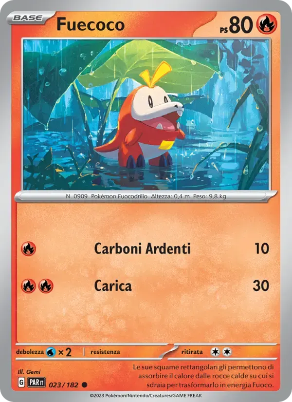 Fuecoco — Paradosso Temporale 23 Italian Pokémon card
