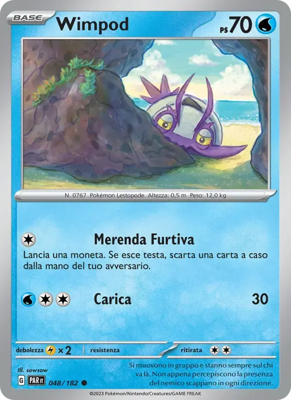 Wimpod — Paradosso Temporale 48 Italian Pokémon card