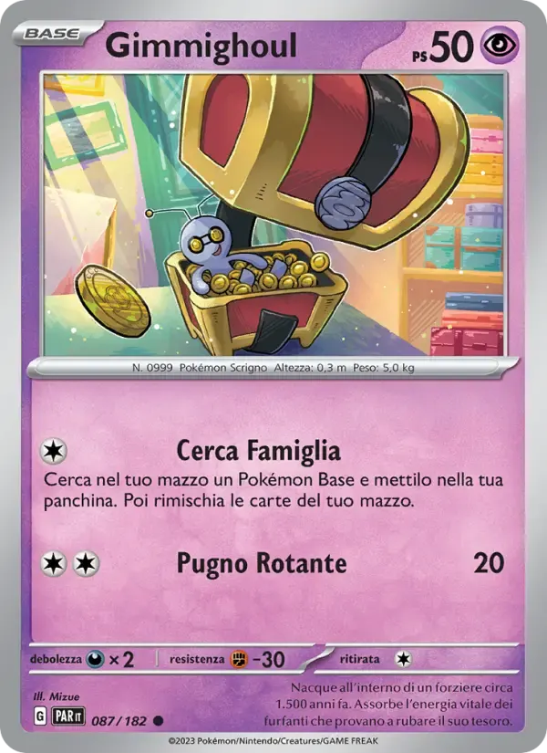 Gimmighoul — Paradosso Temporale 87 Italian Pokémon card