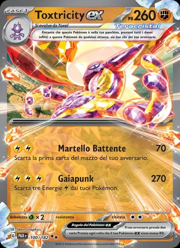 Toxtricity-ex — Paradosso Temporale 100 Italian Pokémon card