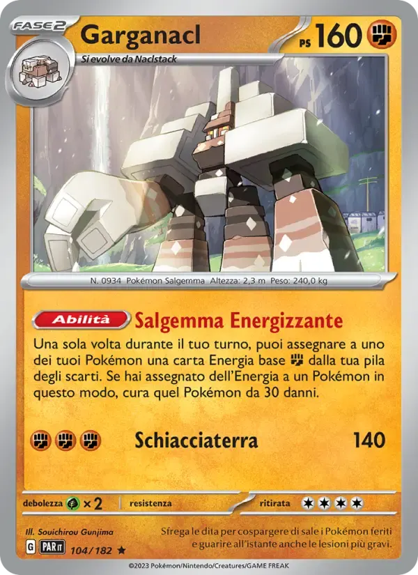 Garganacl — Paradosso Temporale 104 Italian Pokémon card
