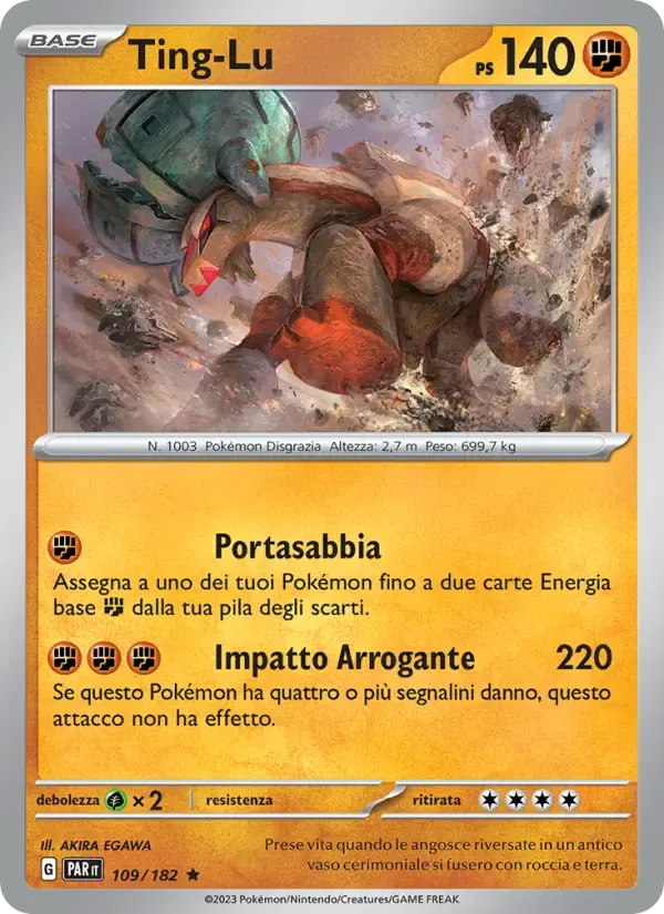 Ting-Lu — Paradosso Temporale 109 Italian Pokémon card