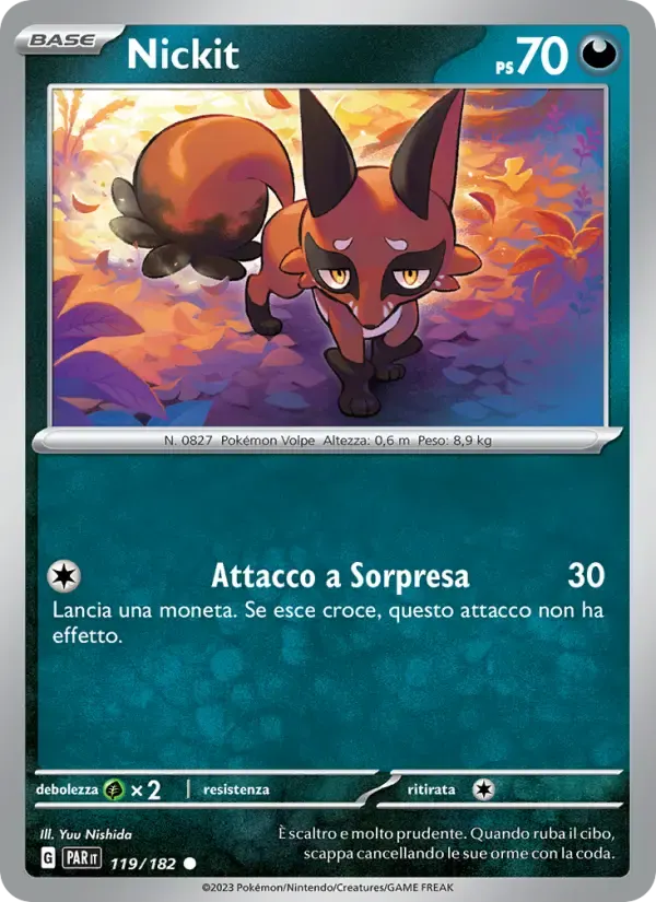 Nickit — Paradosso Temporale 119 Italian Pokémon card