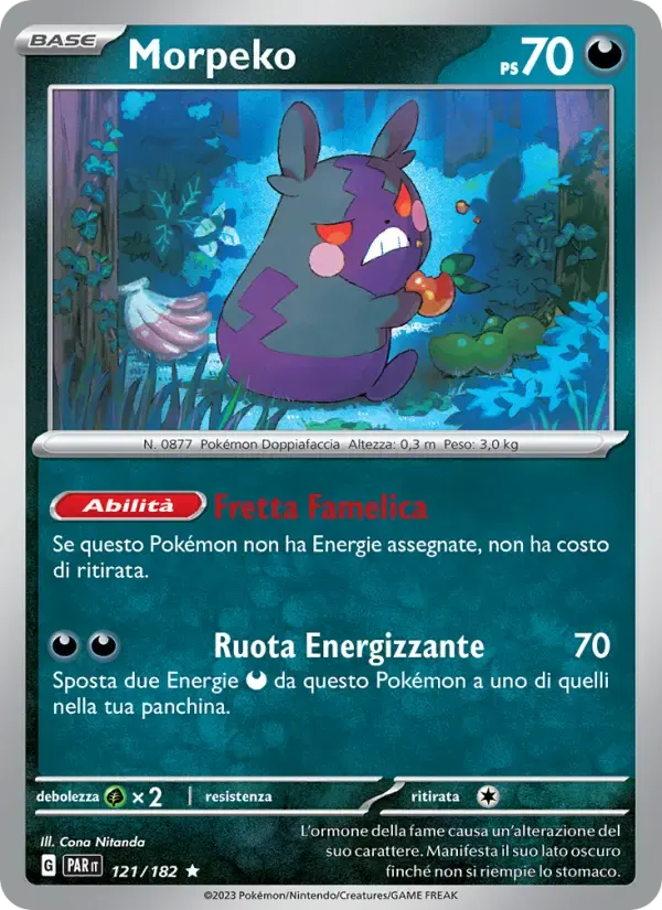 Morpeko — Paradosso Temporale 121 Italian Pokémon card