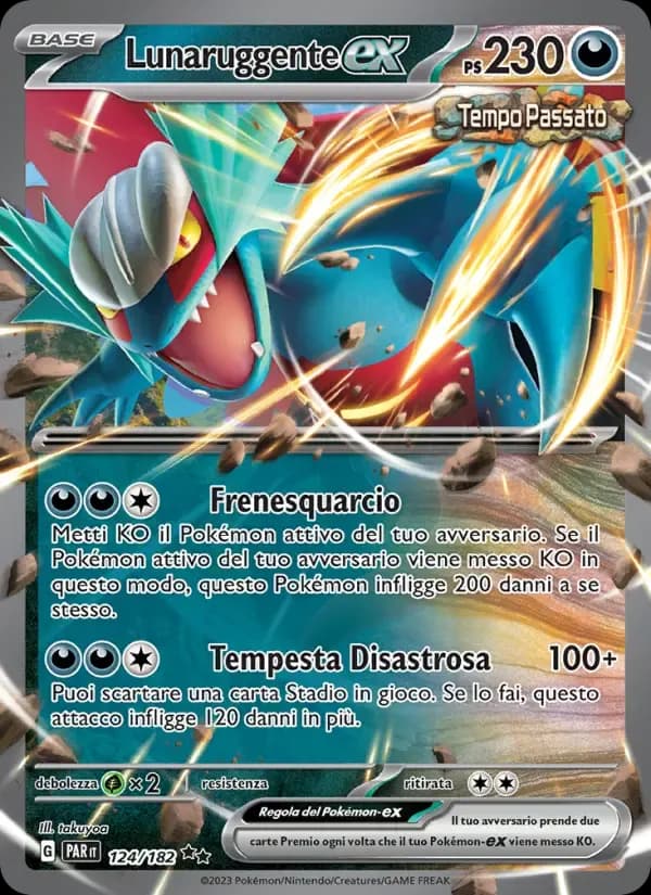 Lunaruggente-ex — Paradosso Temporale 124 Italian Pokémon card