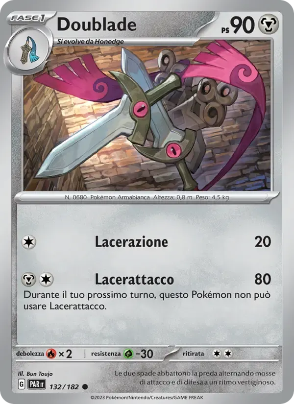 Doublade — Paradosso Temporale 132 Italian Pokémon card