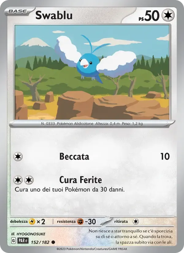 Swablu — Paradosso Temporale 152 Italian Pokémon card