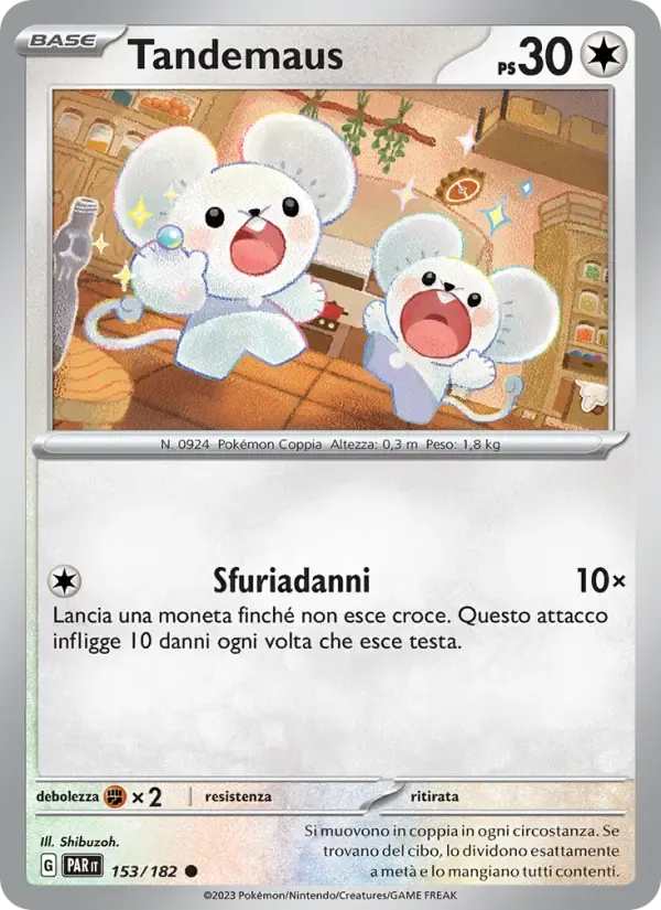 Tandemaus — Paradosso Temporale 153 Italian Pokémon card