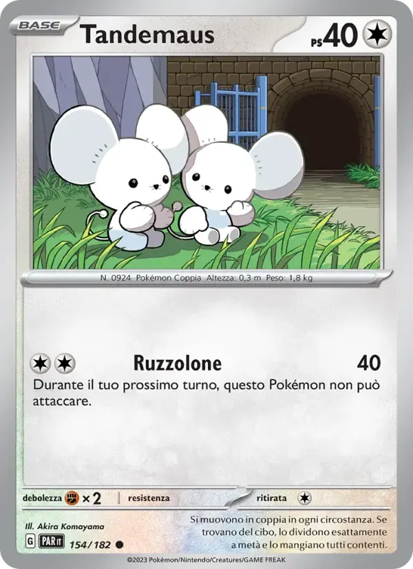 Tandemaus — Paradosso Temporale 154 Italian Pokémon card