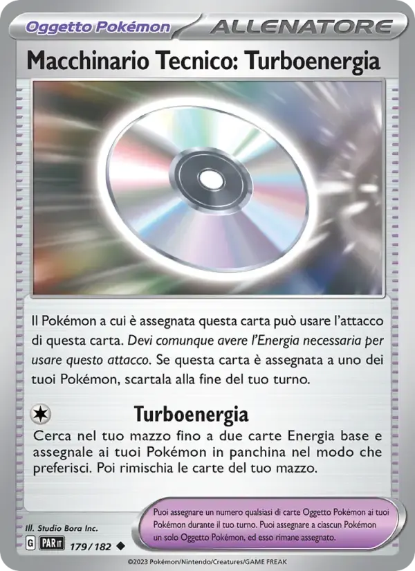 Macchinario Tecnico: Turboenergia — Paradosso Temporale 179 Italian Pokémon card