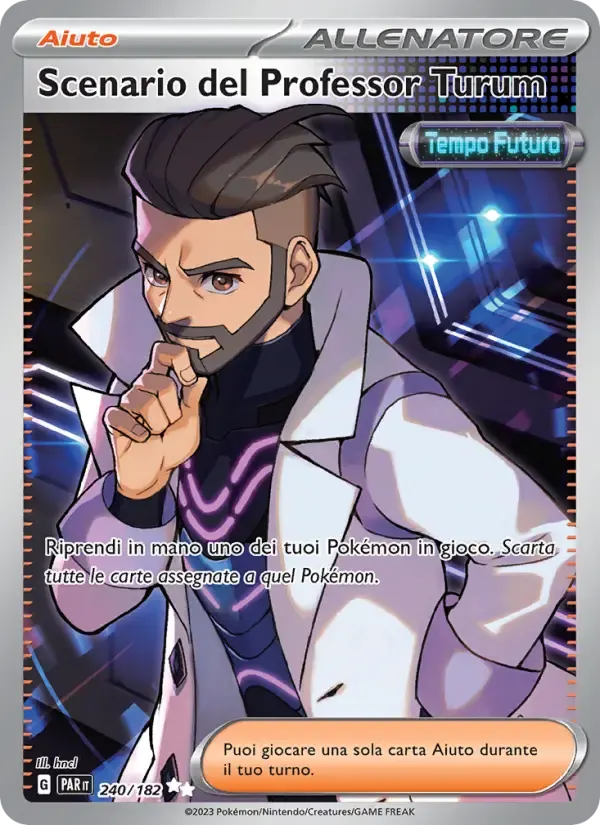 Scenario del Professor Turum — Paradosso Temporale 240 Italian Pokémon card