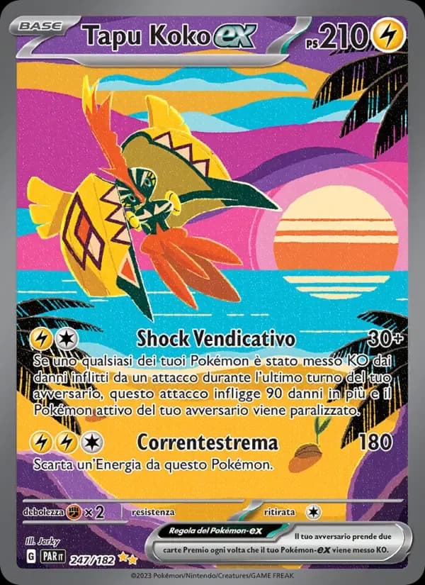 Tapu Koko-ex — Paradosso Temporale 247 Italian Pokémon card