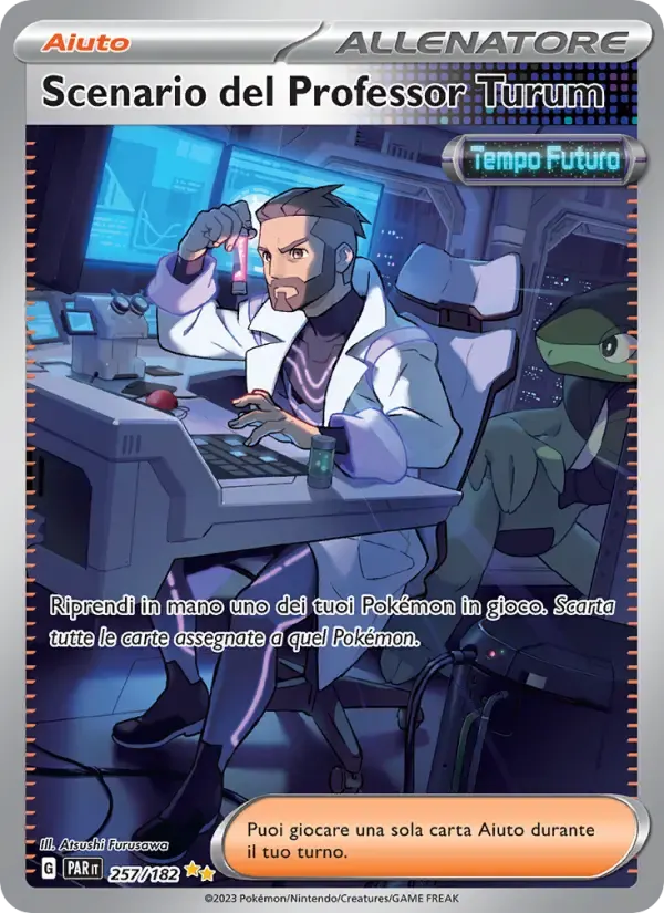 Scenario del Professor Turum — Paradosso Temporale 257 Italian Pokémon card