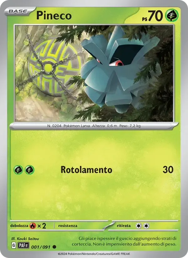Pineco — Destino di Paldea 1 Italian Pokémon card