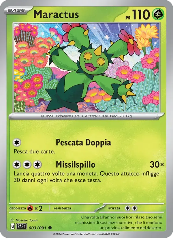 Maractus — Destino di Paldea 3 Italian Pokémon card