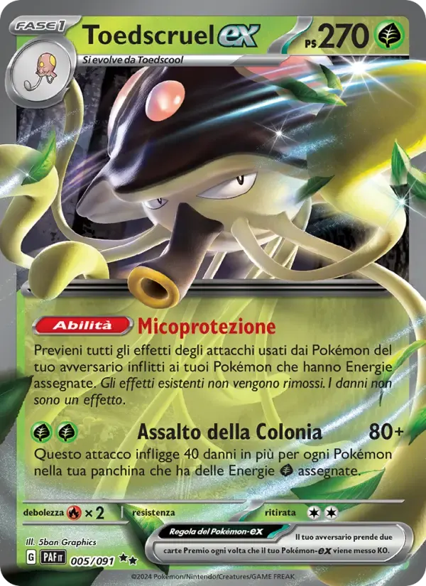 Toedscruel-ex — Destino di Paldea 5 Italian Pokémon card